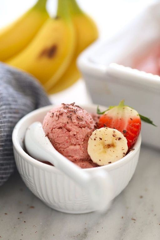Strawberry Banana Protein Ice Cream