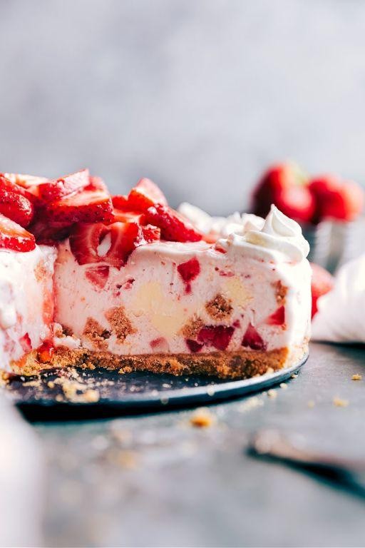 Strawberry Cheesecake Ice Cream Cake