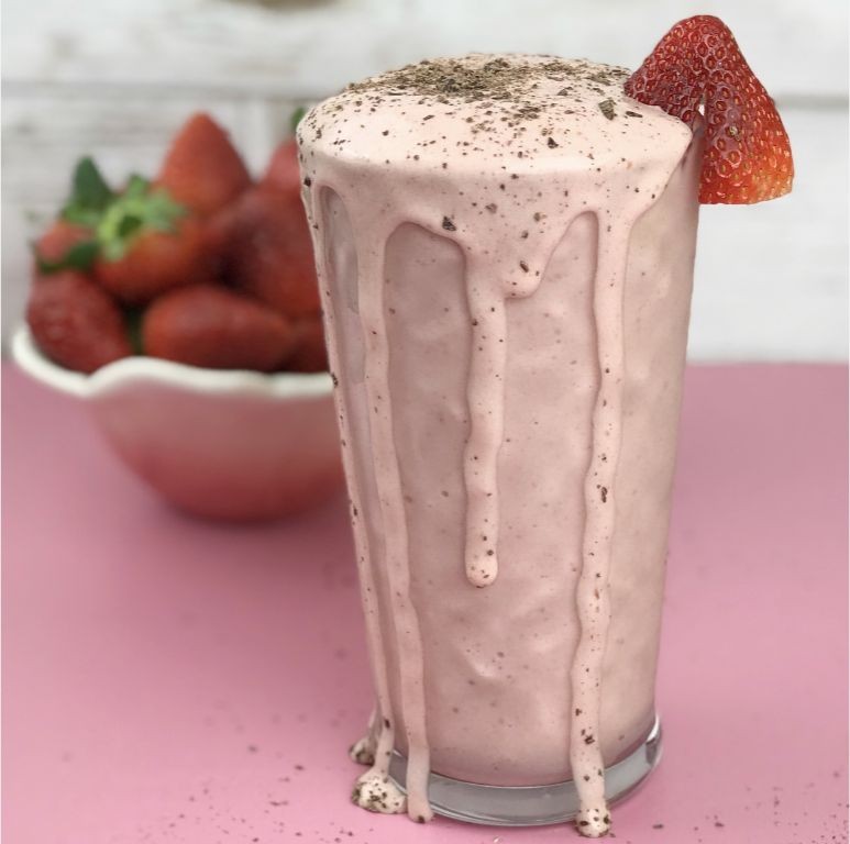 Strawberry Chocolate Peanut Butter Smoothie