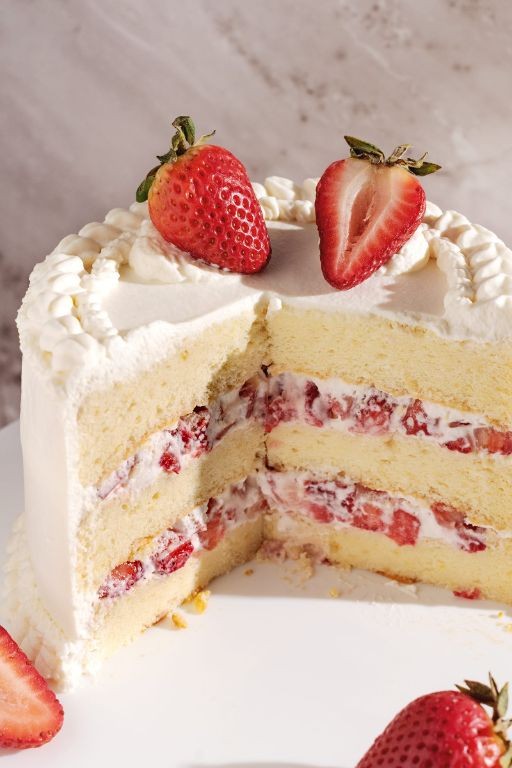 Strawberry Cream Chiffon Cake