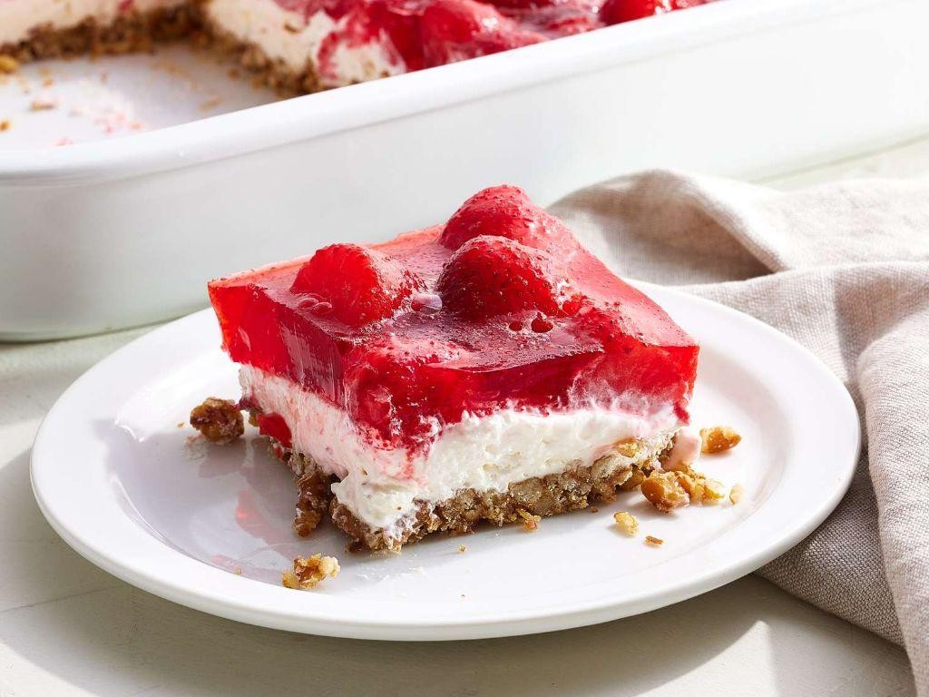 Strawberry Jell-O Pretzel Salad