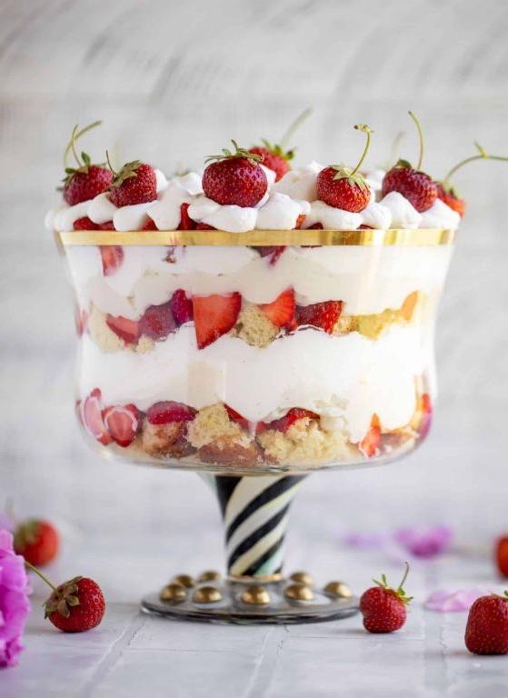 Strawberry and Vanilla Bean Pudding