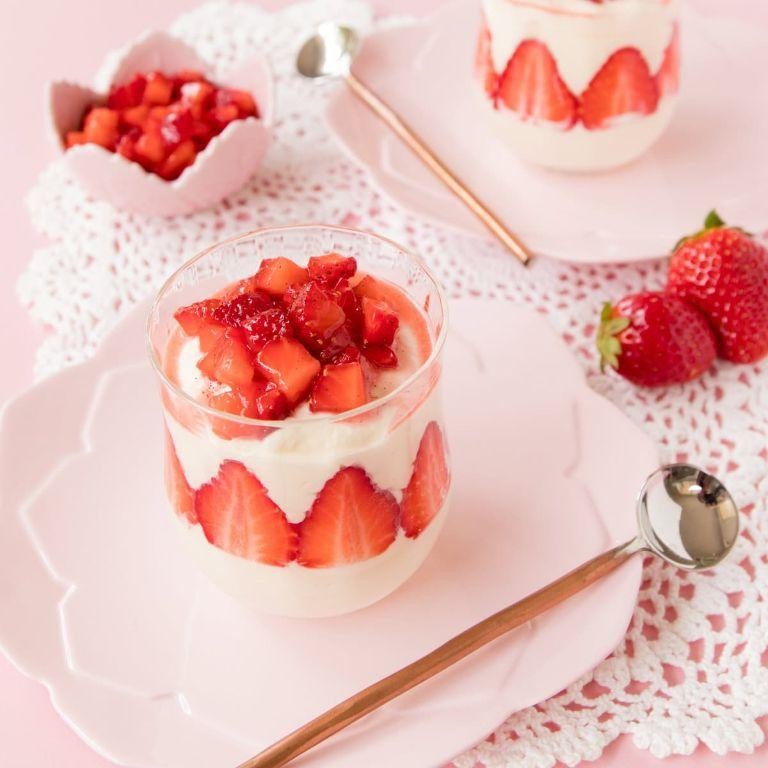 Strawberry and White Chocolate Pudding