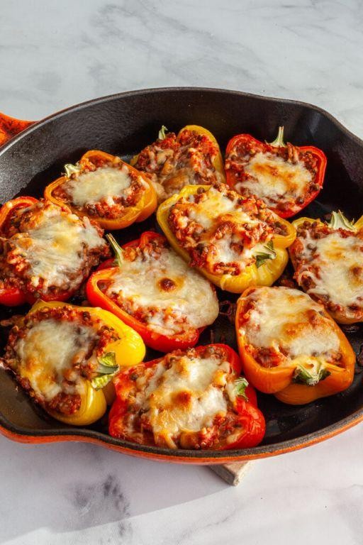 Stuffed Bell Peppers with Lentils and Rice