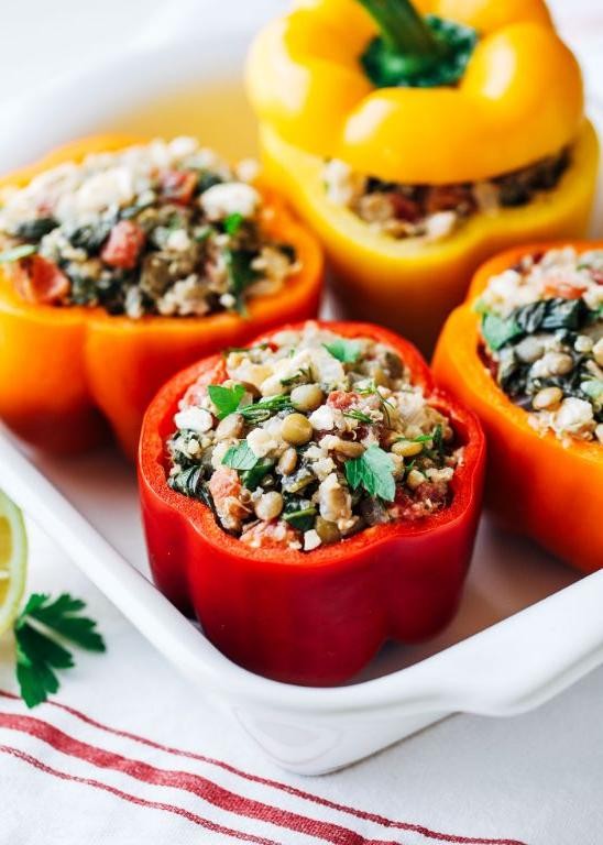 Stuffed Bell Peppers with Quinoa and Feta