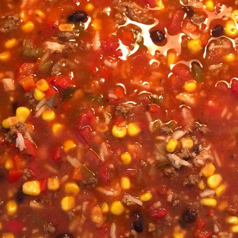 Stuffed Pepper Soup with Black Beans