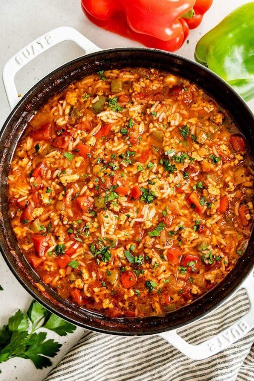 Stuffed Pepper Soup with Fire-Roasted Tomatoes