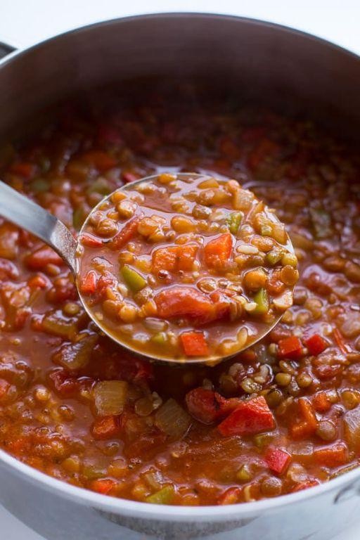 Stuffed Pepper Soup with Lentils