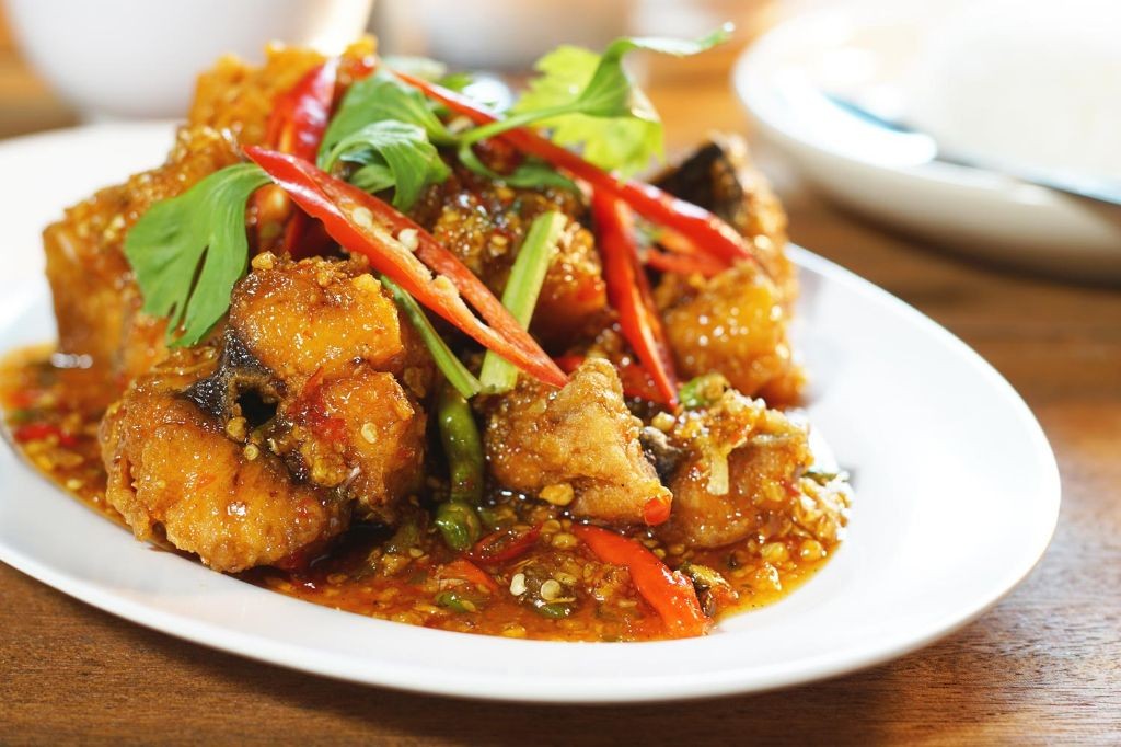 Sweet Chili Glazed Fried Swai Fish