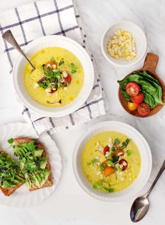 Sweet Corn and Tomato Gazpacho