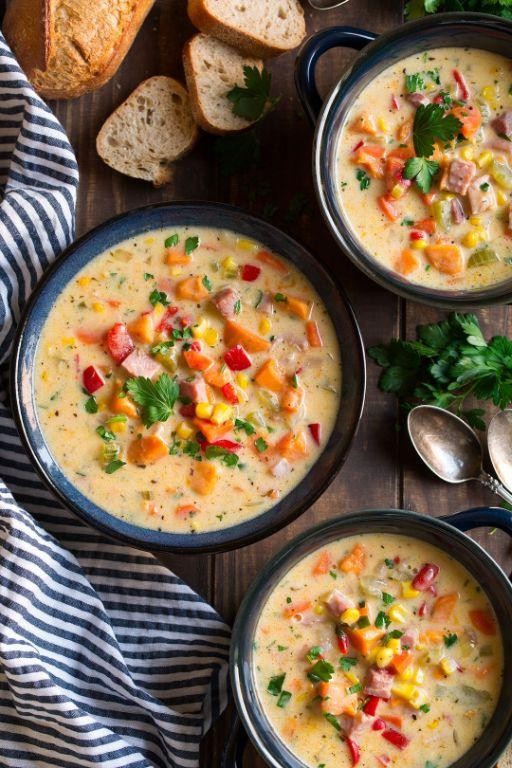 Sweet Potato and Ham Soup