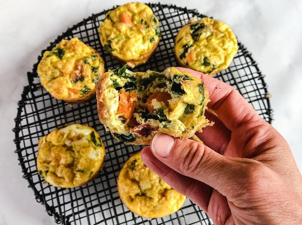 Sweet Potato and Kale Egg White Bites