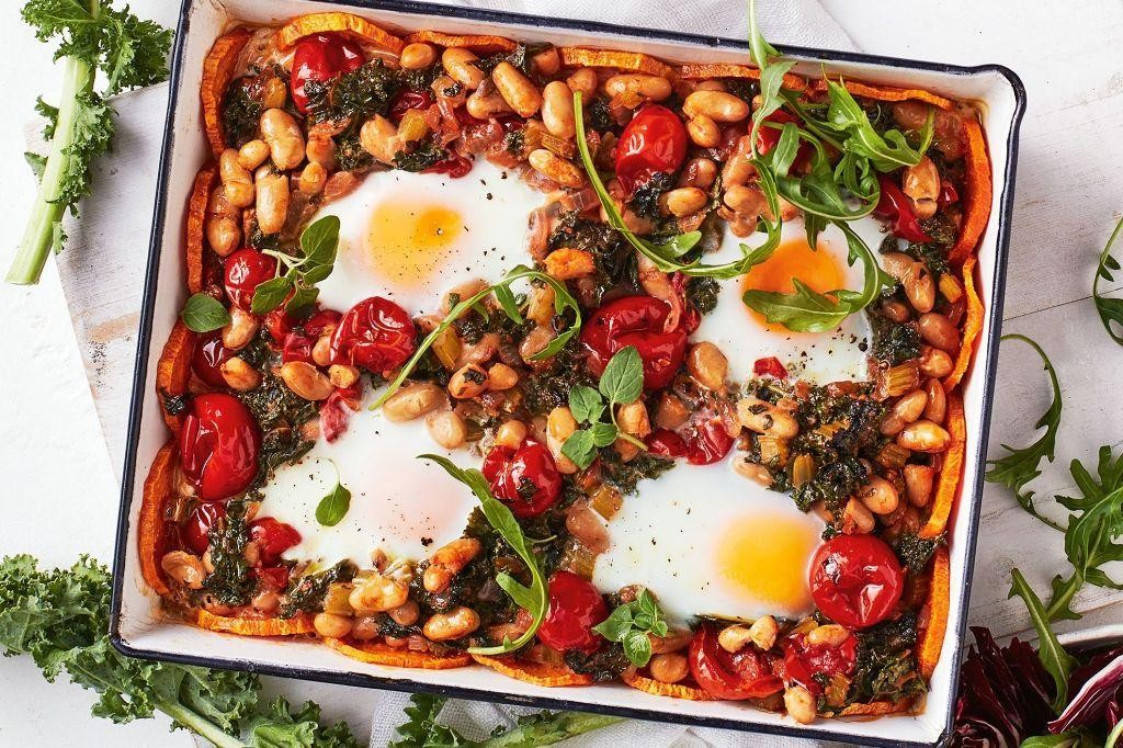 Sweet Potato and Kale Shakshouka