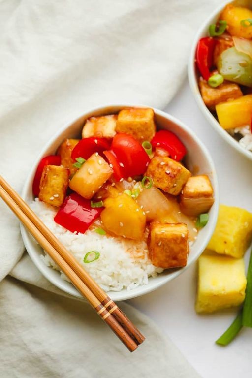 Sweet and Sour Tofu Stir-Fry with Pineapple and Bell Peppers