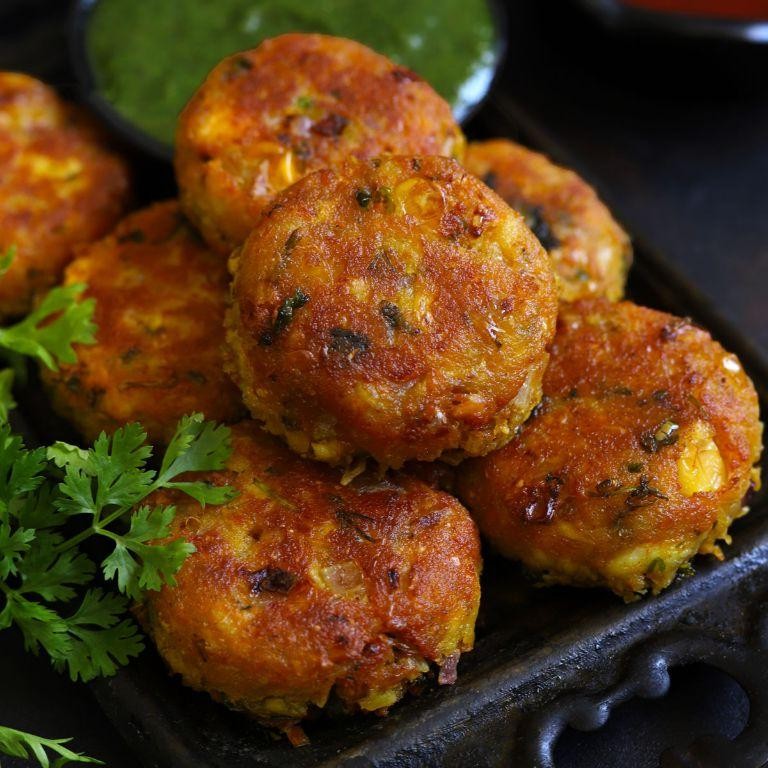 Tangy Paneer and Sweet Corn Cutlets