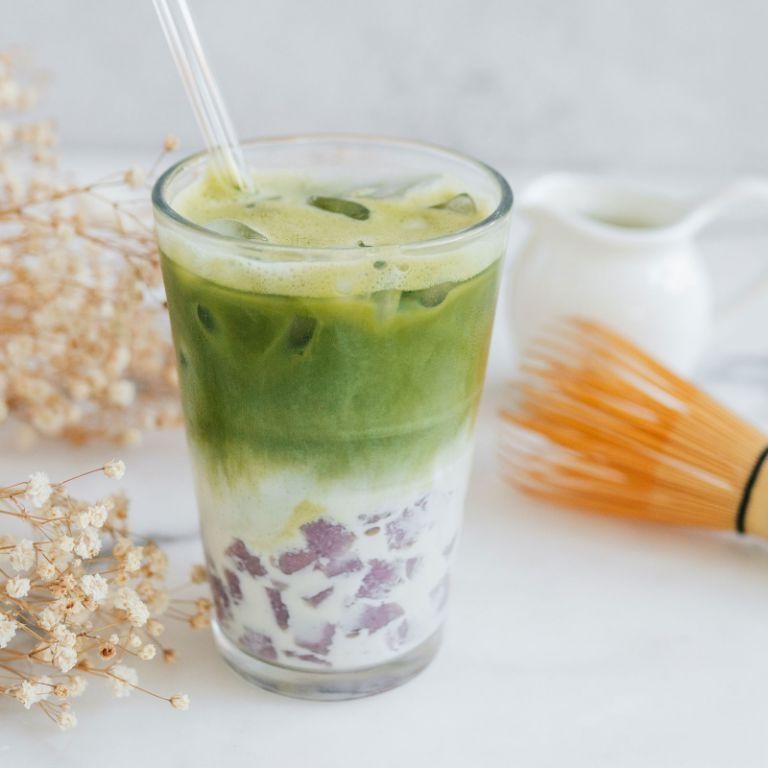 Taro and Matcha Green Smoothie