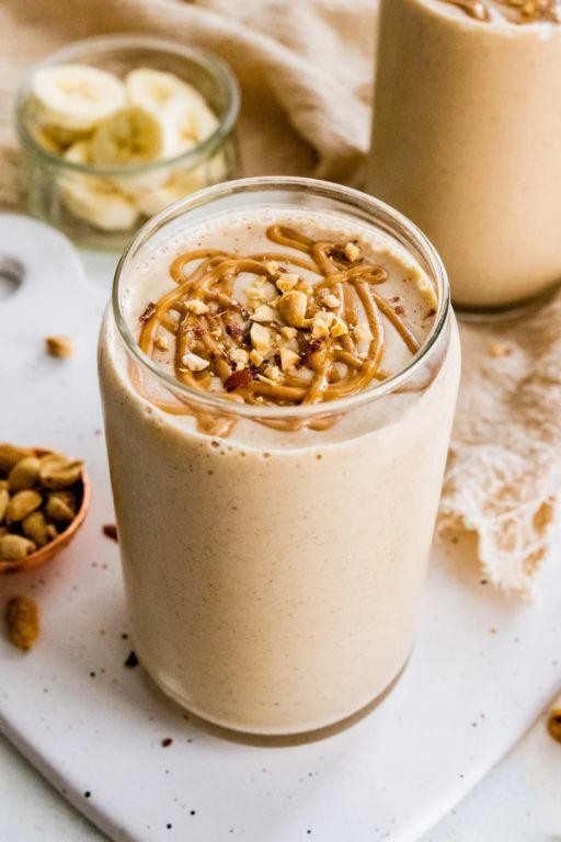 Taro and Peanut Butter Protein Smoothie
