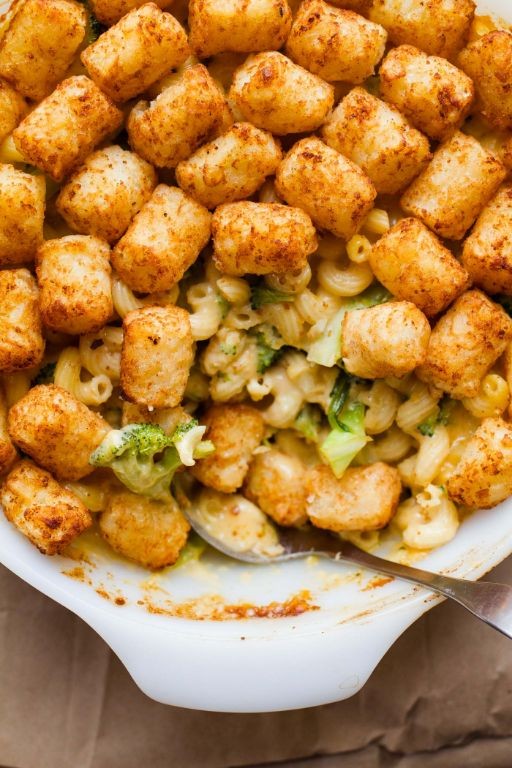 Tater Tot Mac and Cheese Casserole