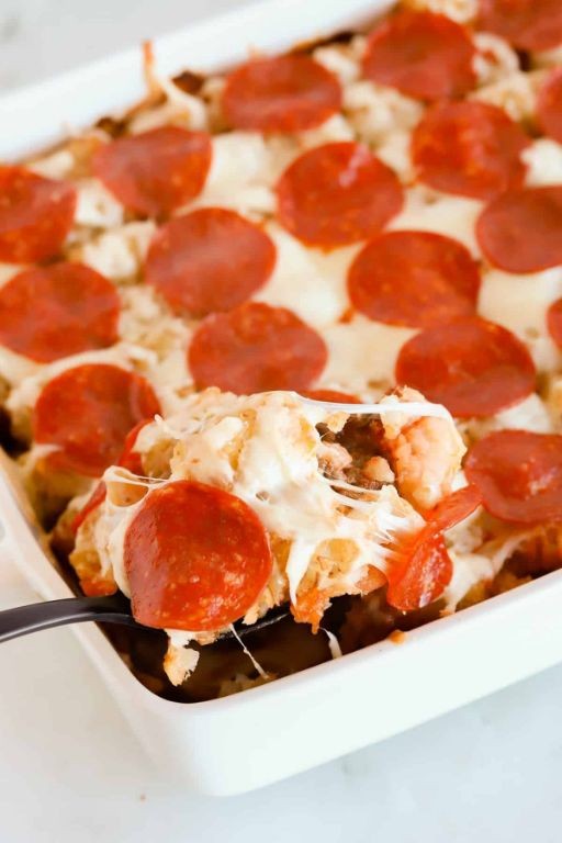 Tater Tot Pizza Casserole