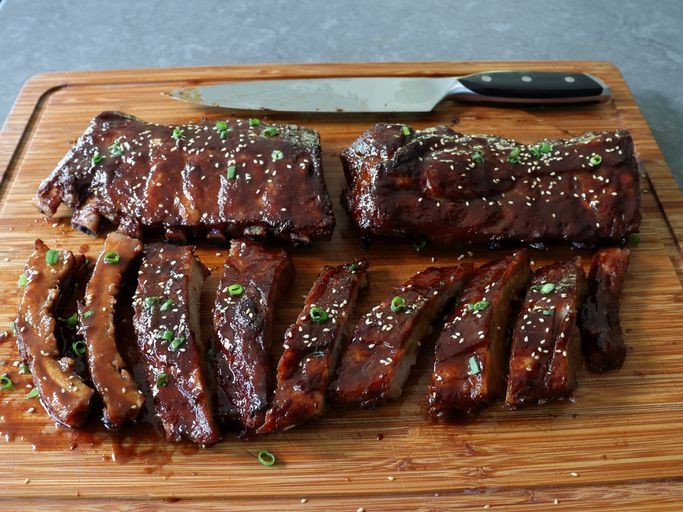 Teriyaki Baby Back Ribs with Sesame Seeds