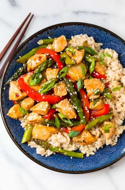 Teriyaki Chicken Stir-Fry with Brown Rice