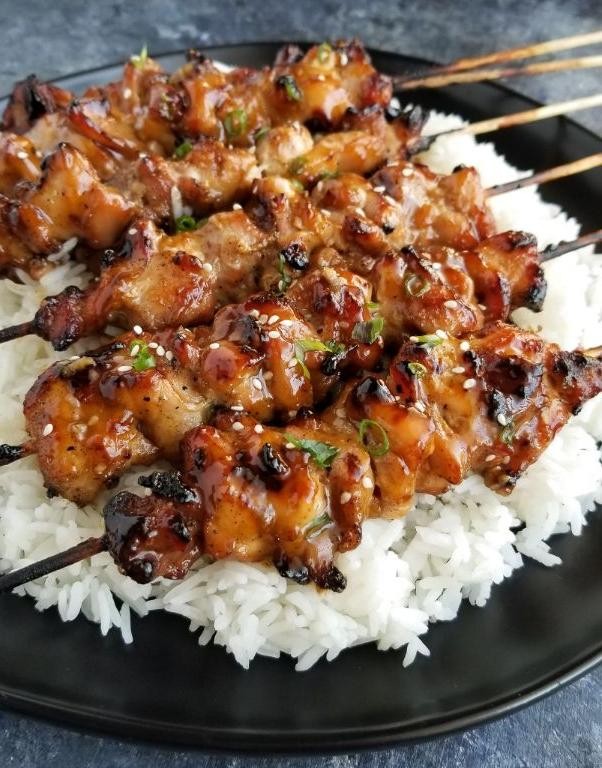 Teriyaki Frozen Chicken Thigh Skewers