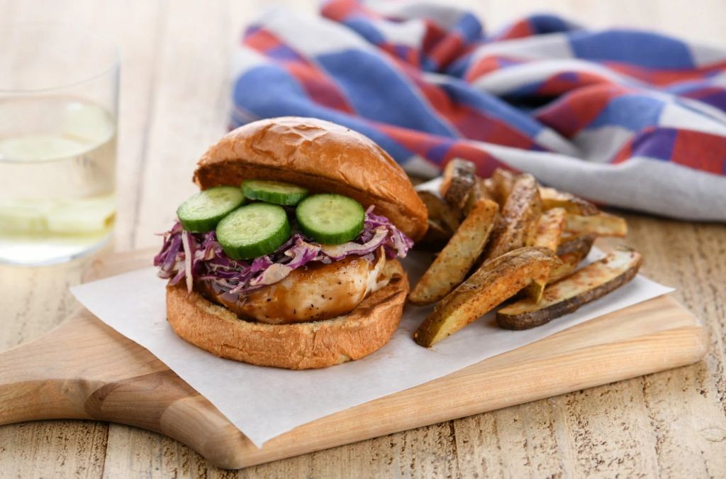 Teriyaki Glazed Chicken Cutlet Sandwich