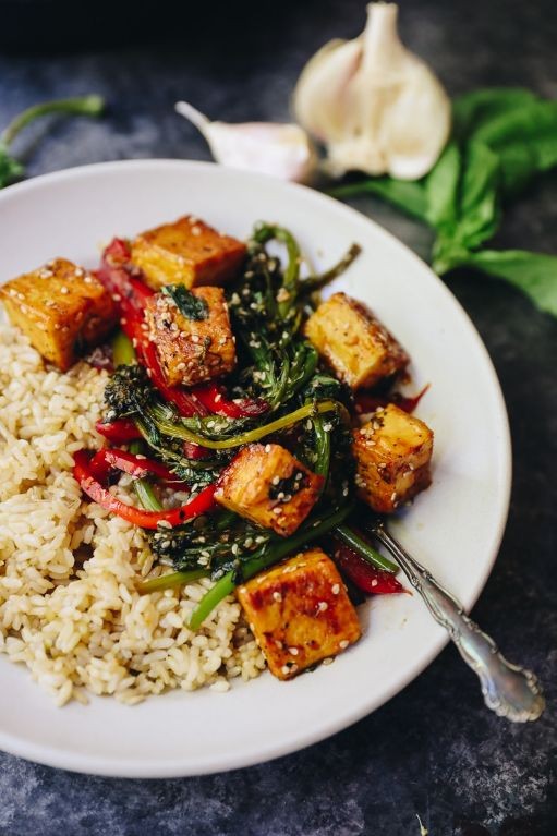 Thai Basil Fried Tofu