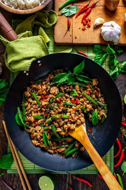 Thai Basil Green Bean Stir-Fry