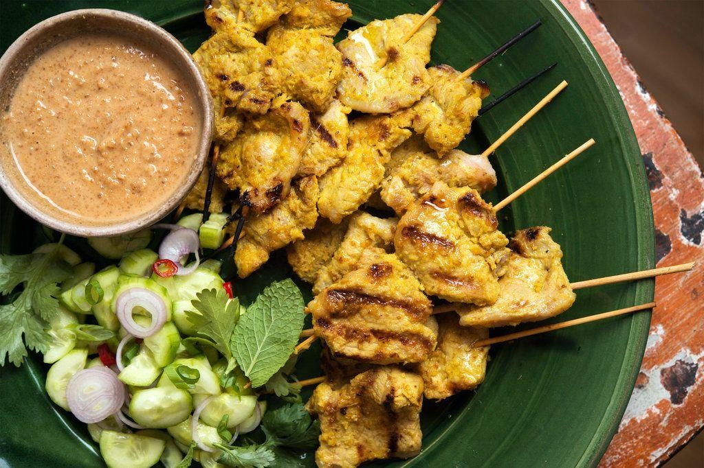 Thai Pork Satay with Peanut Sauce