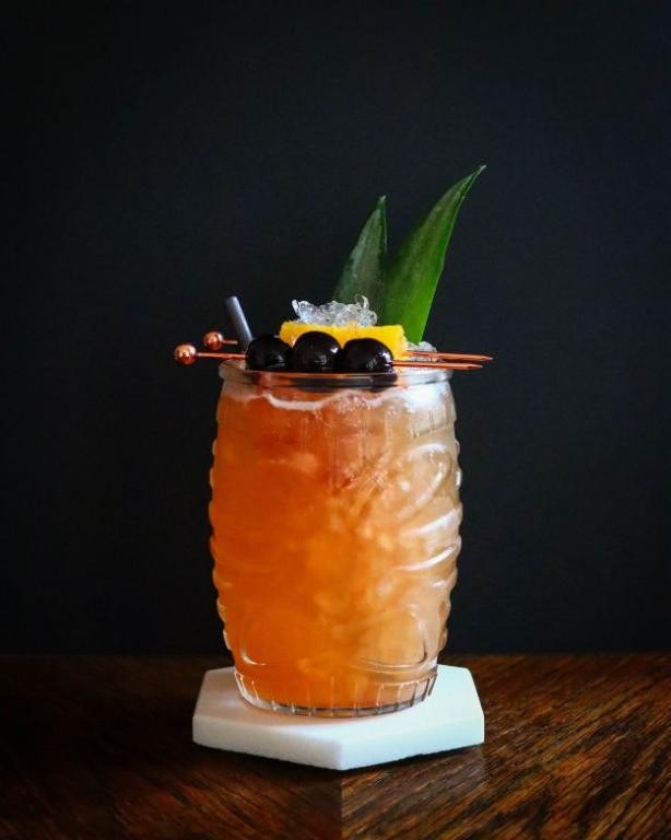 Three Dots and a Dash with Honey Syrup