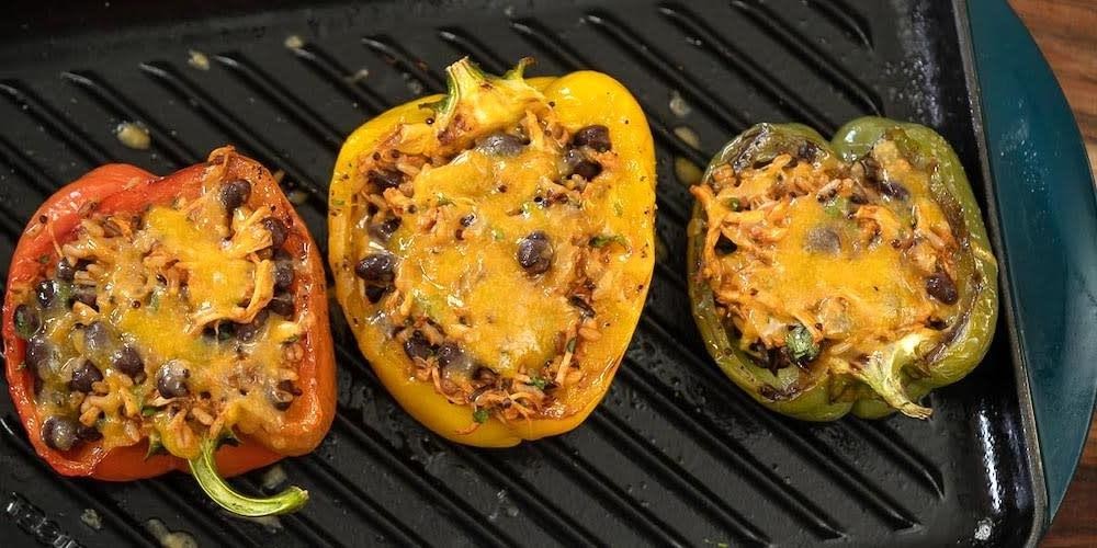 Tinga de Pollo Stuffed Peppers