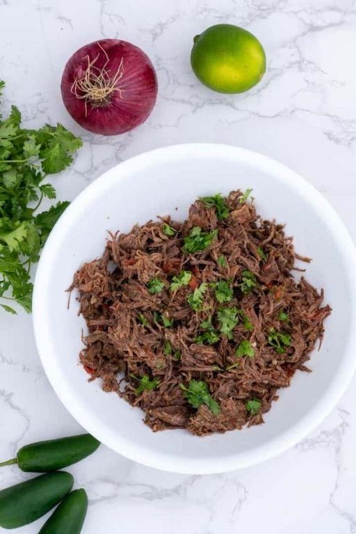 Tinga de Res (Beef Tinga) with Cilantro Rice