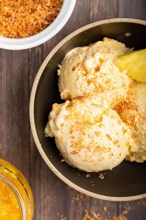 Toasted Coconut Pineapple Ice Cream
