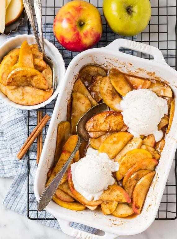 Toaster Oven Baked Apples with Cinnamon