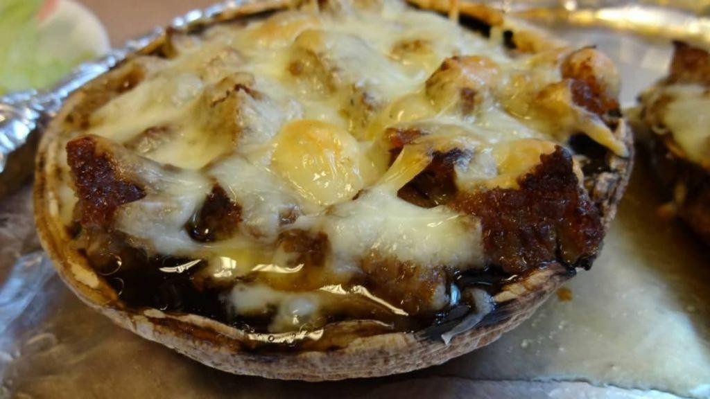 Toaster Oven Baked Stuffed Mushrooms