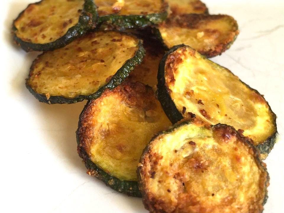 Toaster Oven Baked Zucchini Chips