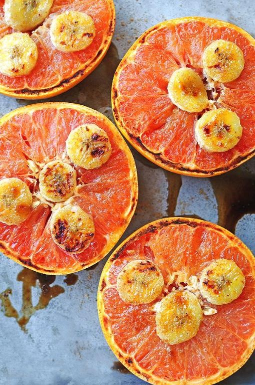 Toaster Oven Broiled Grapefruit with Honey