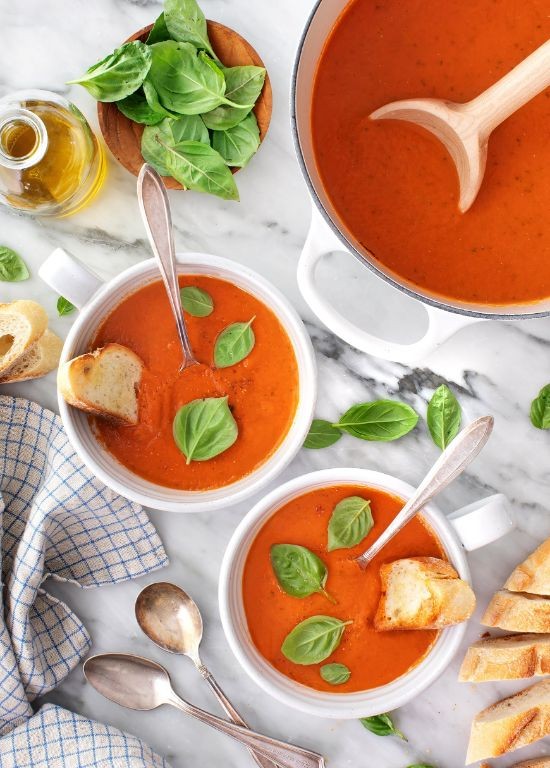 Tomato Basil Broth Soup