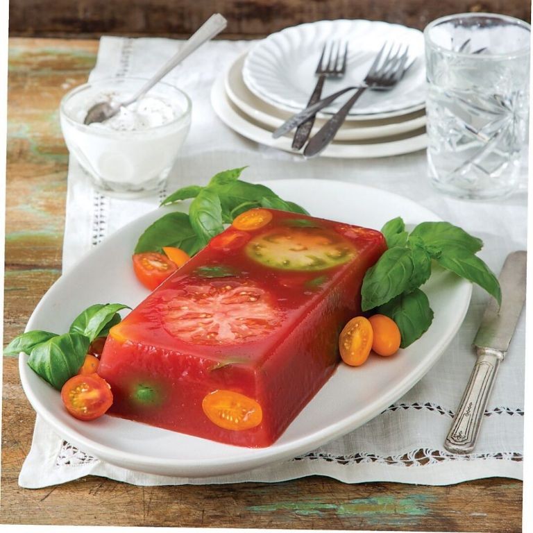 Tomato and Basil Aspic