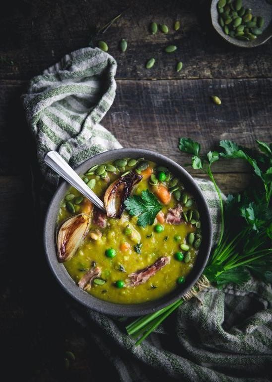 Traditional Pea Soup with Smoked Ham Hock