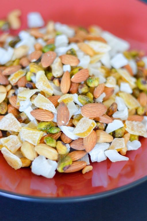 Trail Mix with Dried Mango and Coconut