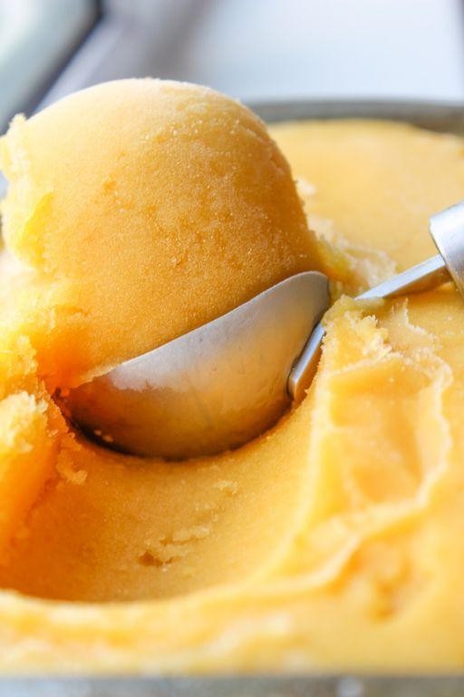 Tropical Rum and Mango Sorbet