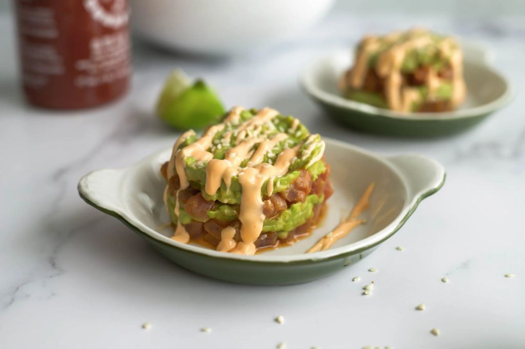 Tuna Tartare Pintxos with Avocado Cream
