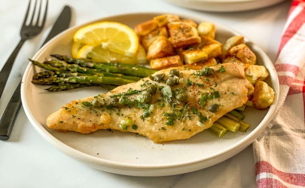 Turkey Cutlets with Lemon Caper Sauce