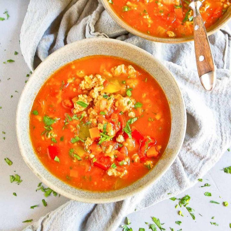 Turkey Stuffed Pepper Soup