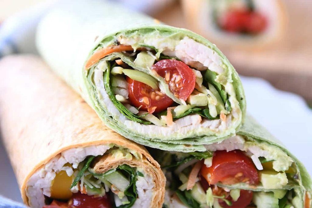 Turkey and Avocado Salad Wraps