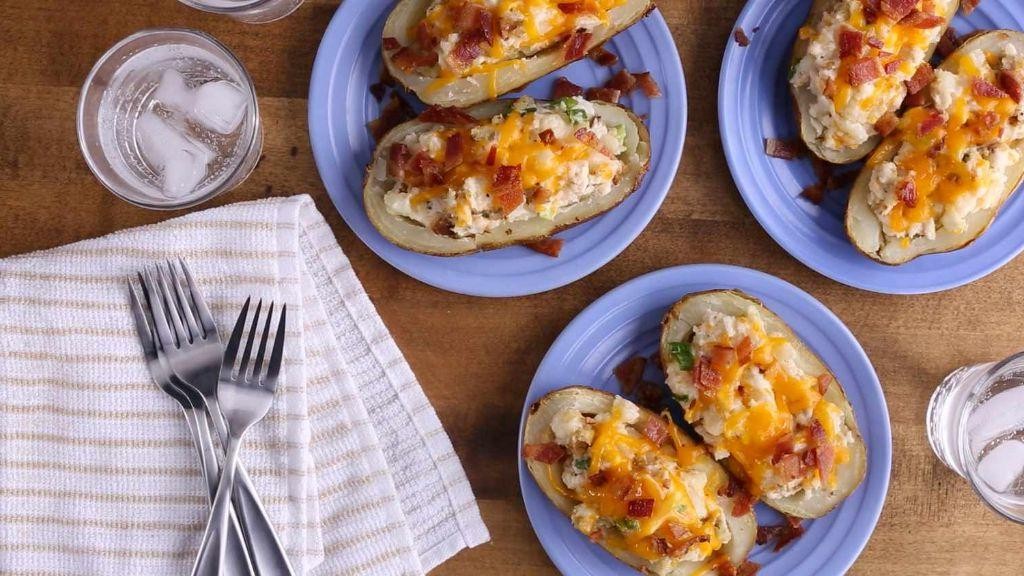 Turkey and Gravy Stuffed Potatoes