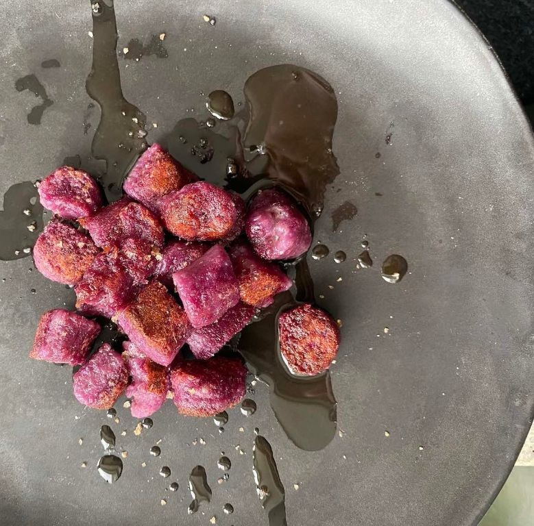 Vegan Beet and Sweet Potato Gnocchi