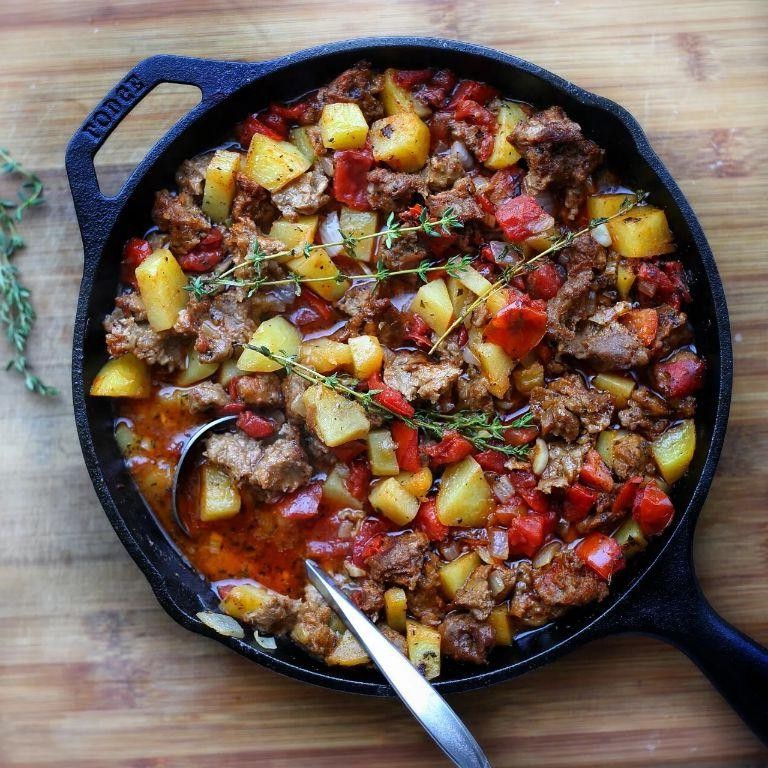 Vegan Meat and Potato Casserole